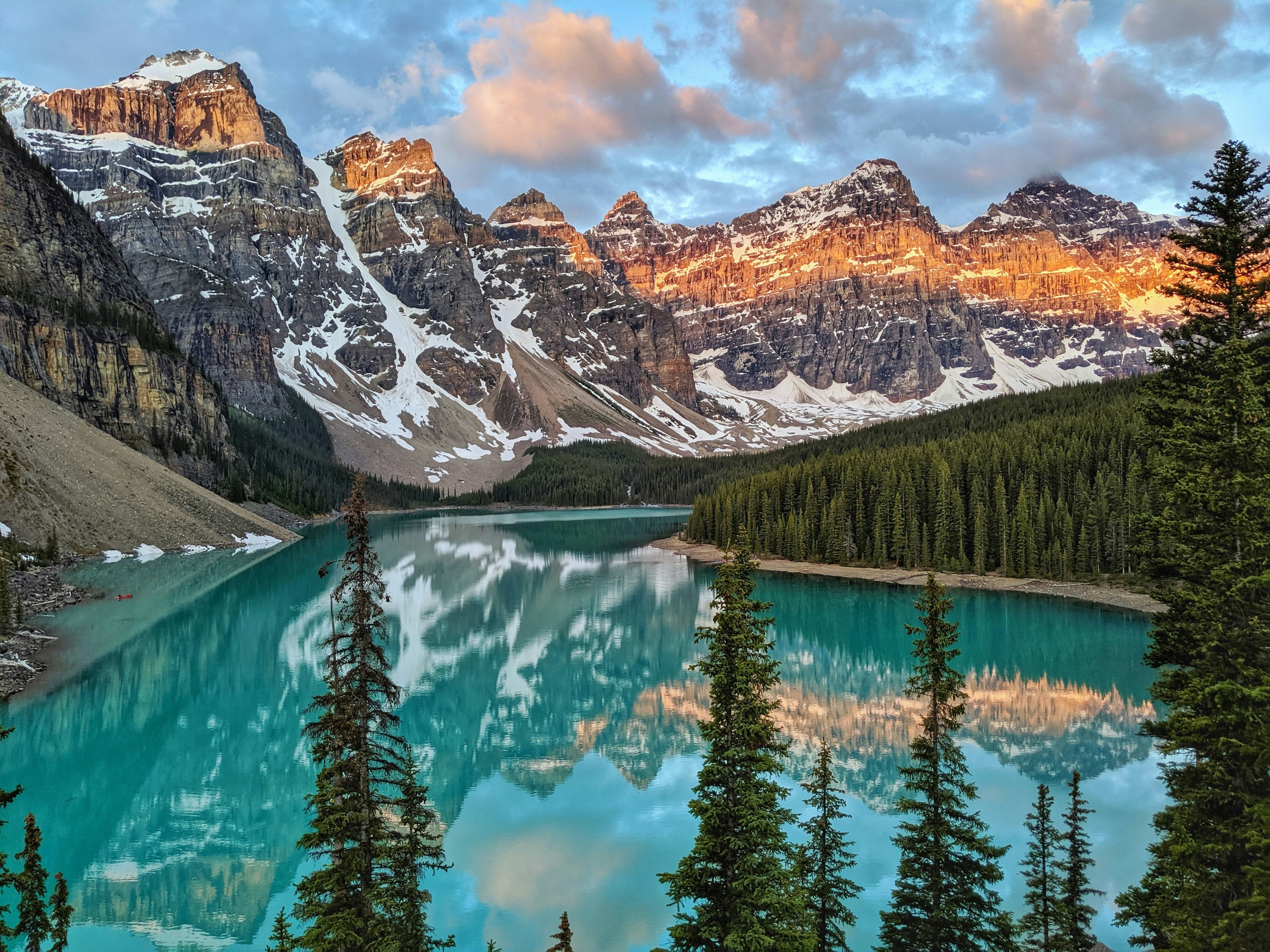 Scenic view of Banff via Highway 1